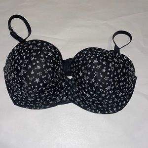 Victoria’s Secret dream angels  black, silver  star designed bra